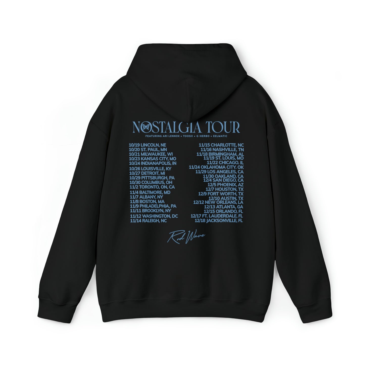 Blue Rod Wave Nostalgia Tour Hooded Sweatshirt