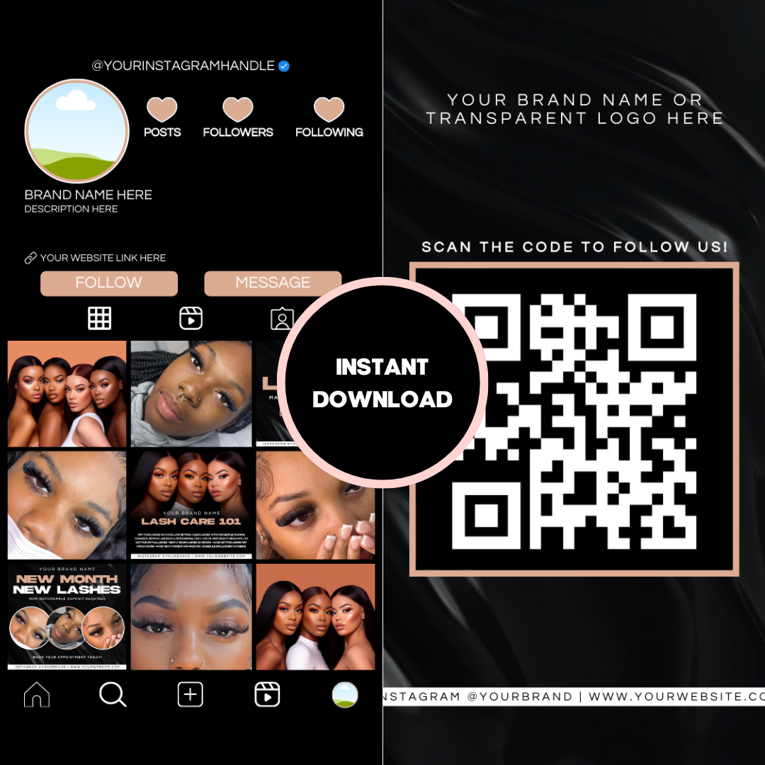 Instagram Business Card Design - Pre-Made Template Design