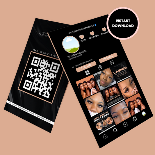Instagram Business Card Design - Pre-Made Template Design