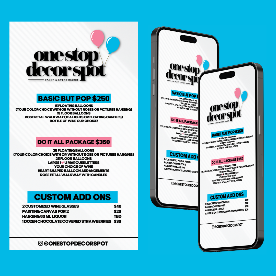 Price List / Menu Design