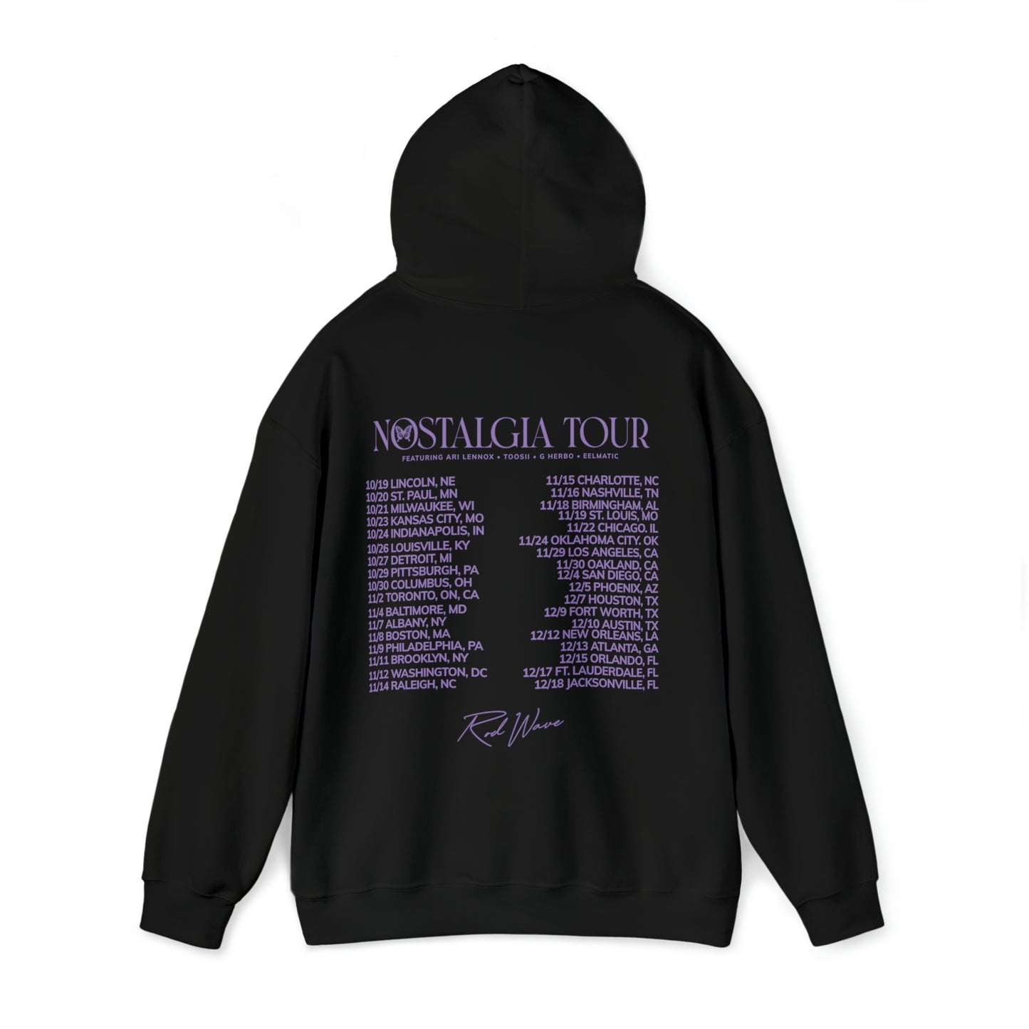 Purple Rod Wave Nostalgia Tour Hooded Sweatshirt