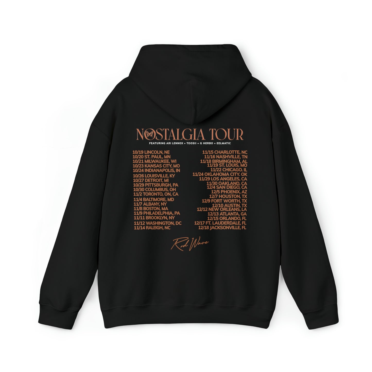 Rod Wave Nostalgia Tour Hooded Sweatshirt