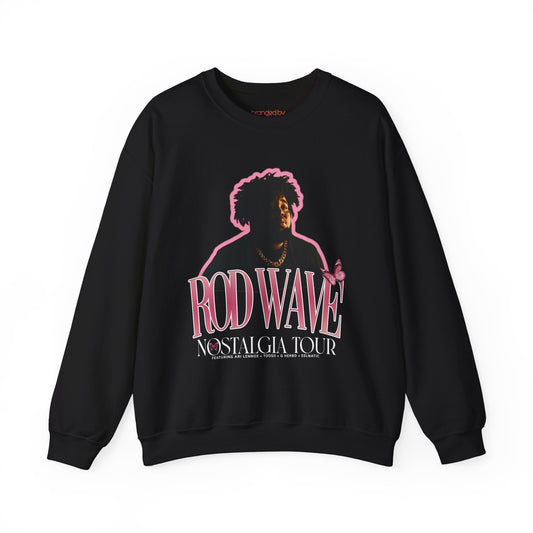 Pink Rod Wave Nostalgia Tour Crewneck Sweatshirt