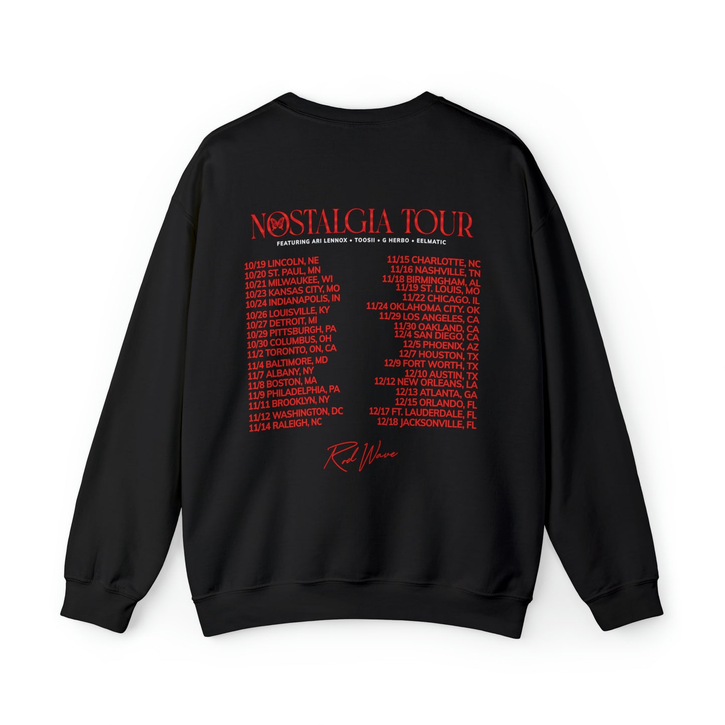 Red Rod Wave Nostalgia Tour Crewneck Sweatshirt