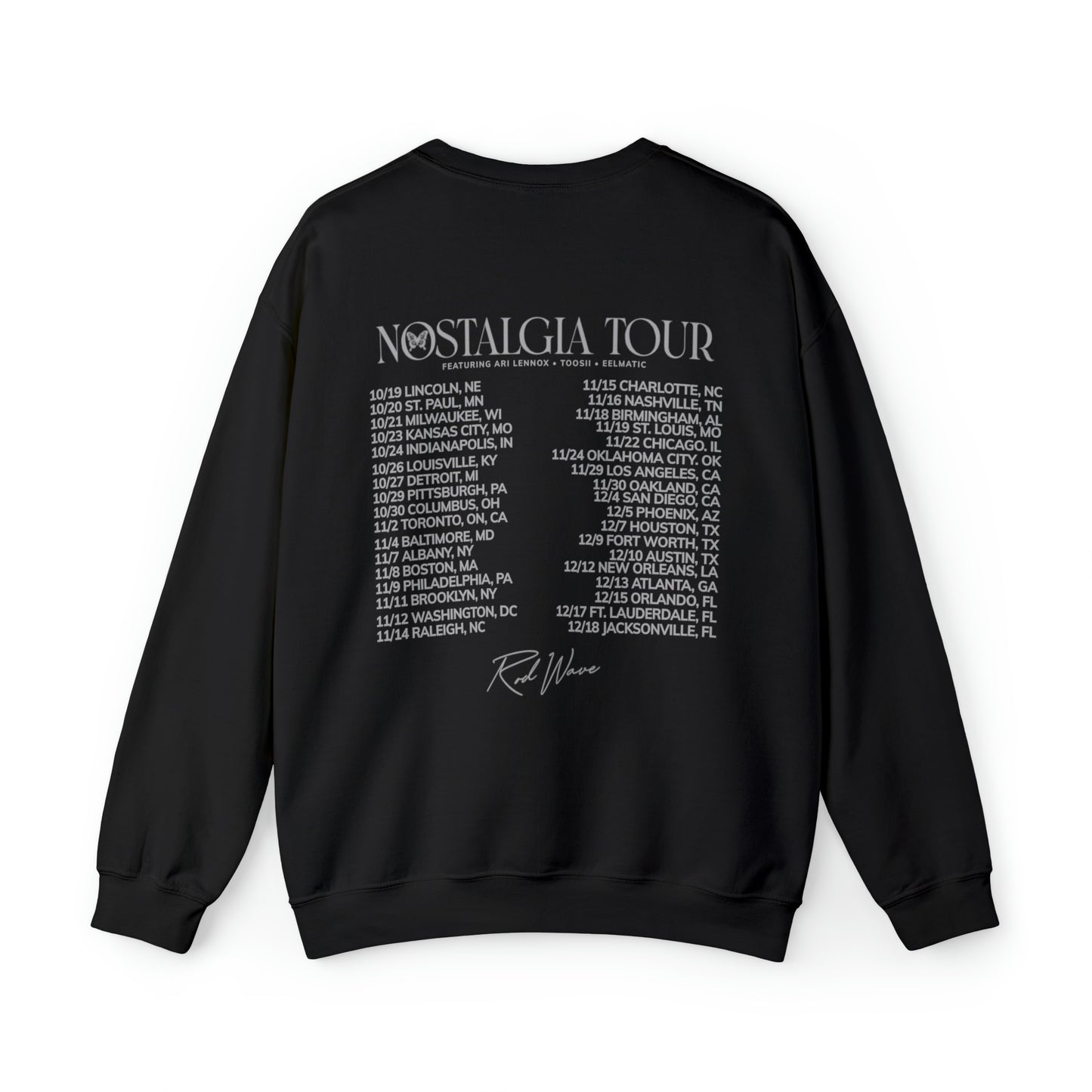 Silver Rod Wave Nostalgia Tour Crewneck Sweatshirt