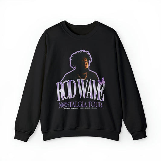 Purple Rod Wave Nostalgia Tour Crewneck Sweatshirt