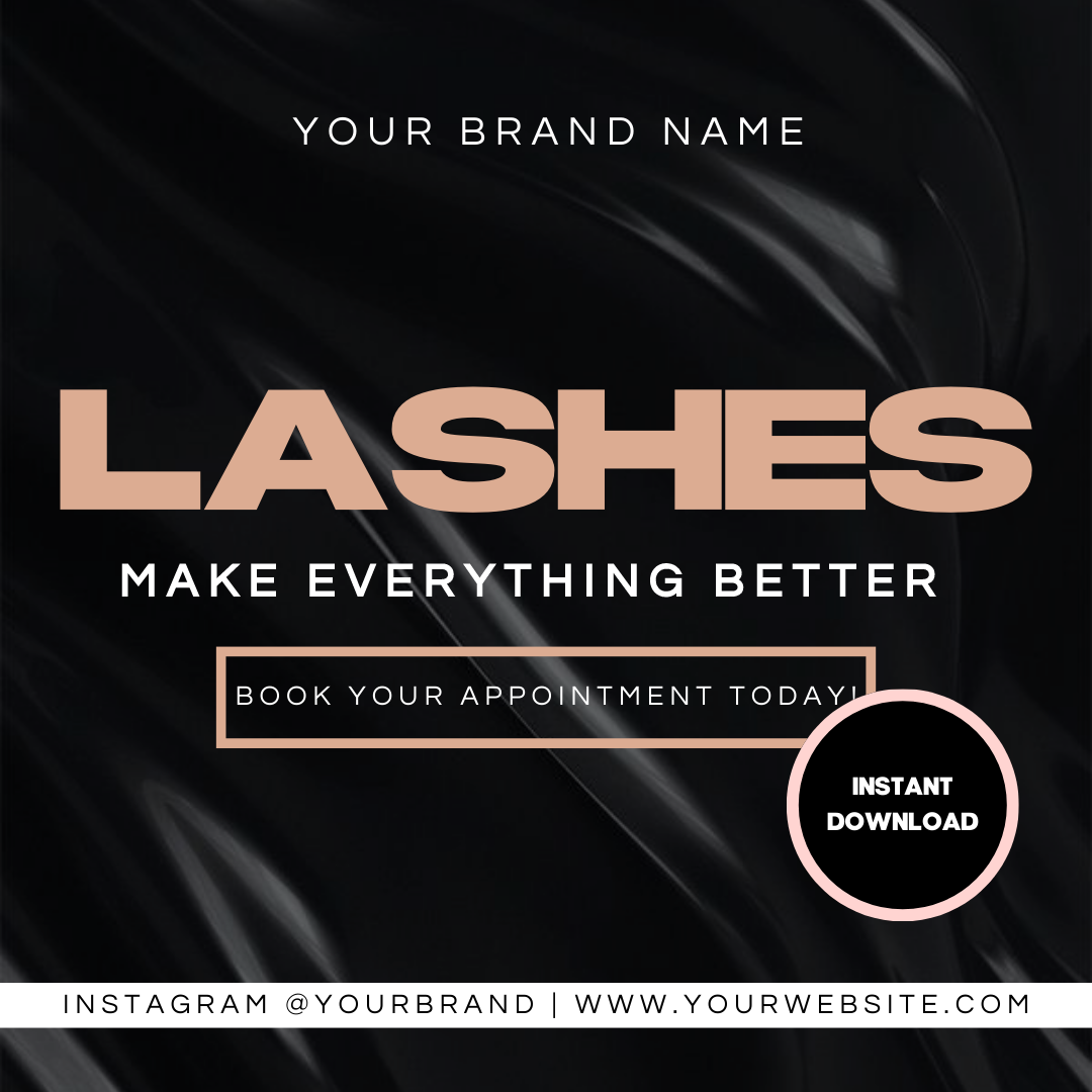 Lash Quote - Lash Tech Pre-Made Template Design