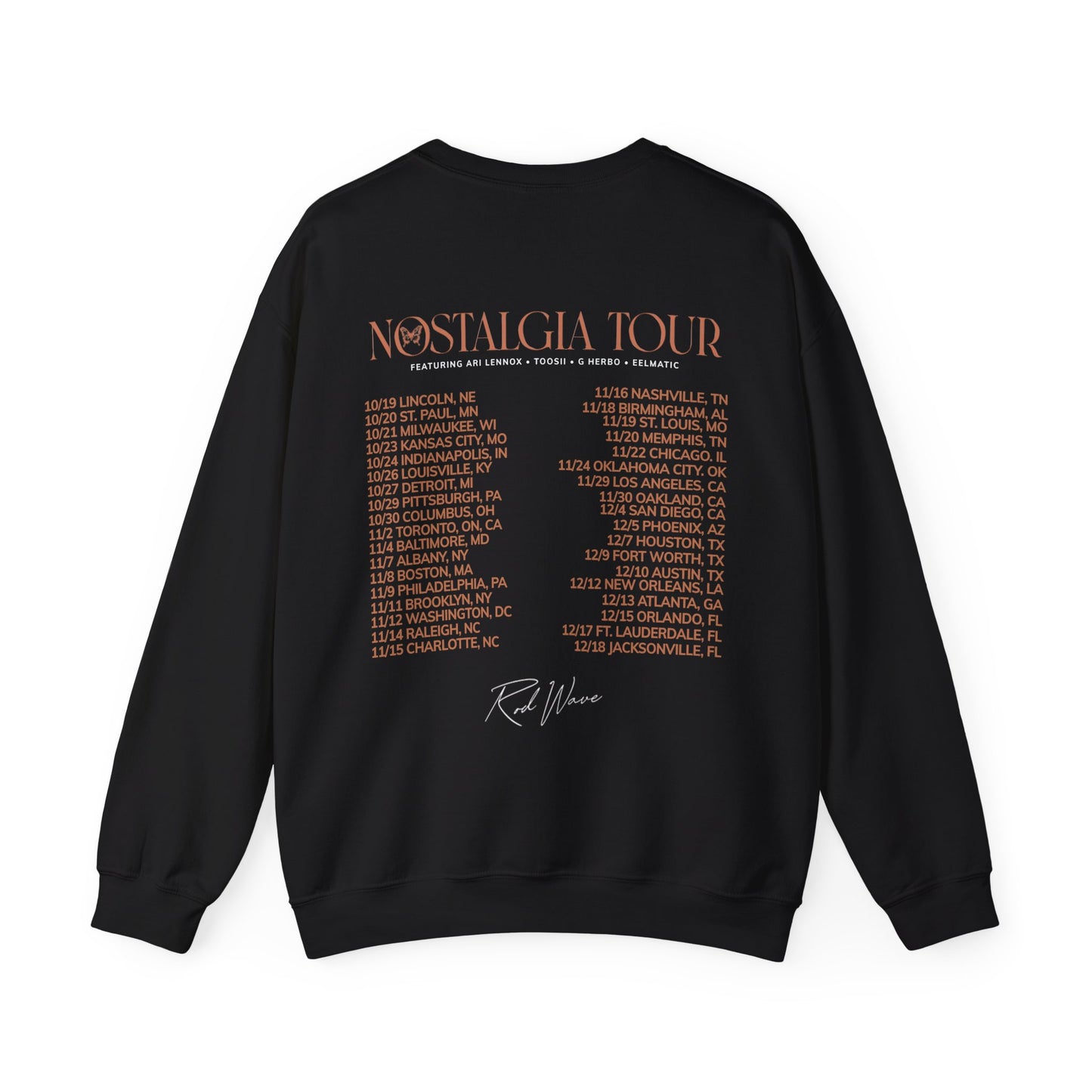 Rod Wave Nostalgia Tour Crewneck Sweatshirt