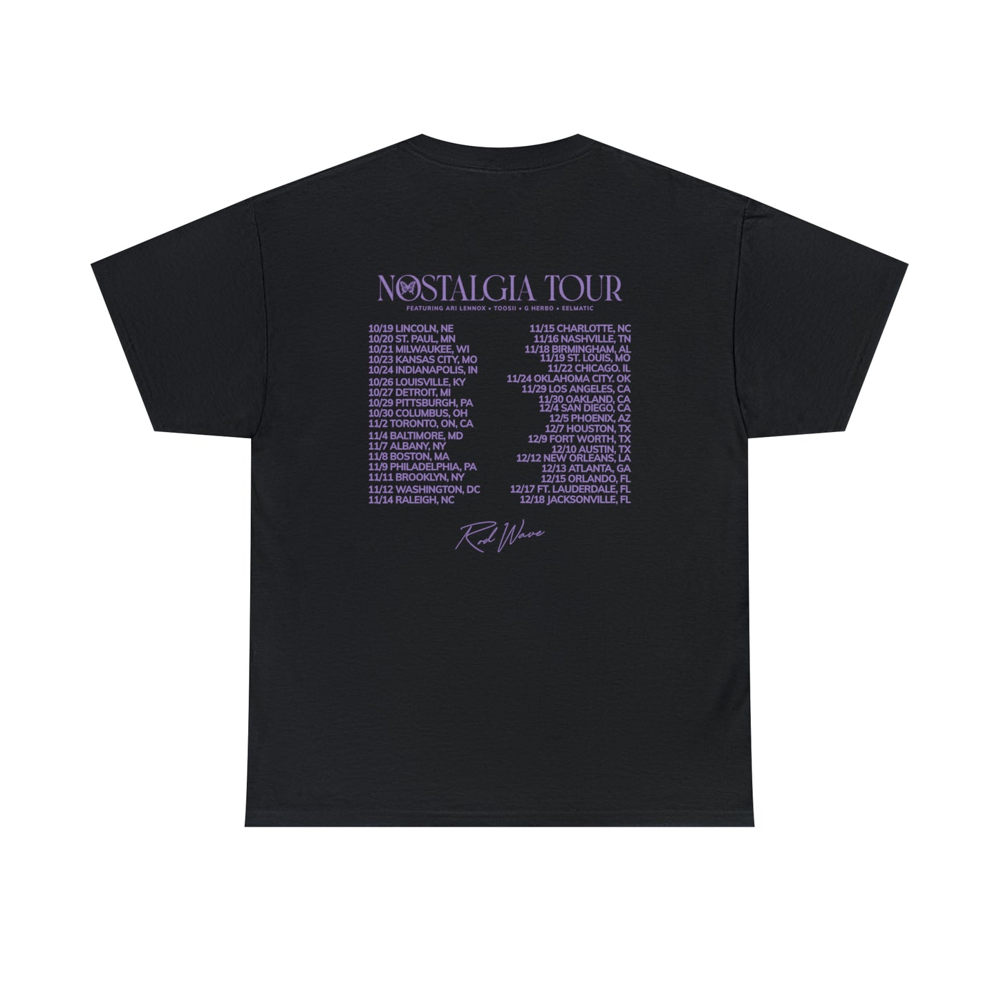 Purple Rod Wave Nostalgia Tour Graphic Tee