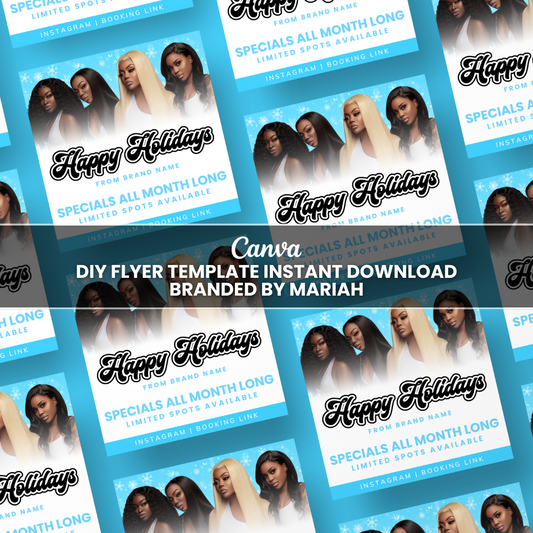 Happy Holidays Flyer Pre-Made Canva Template