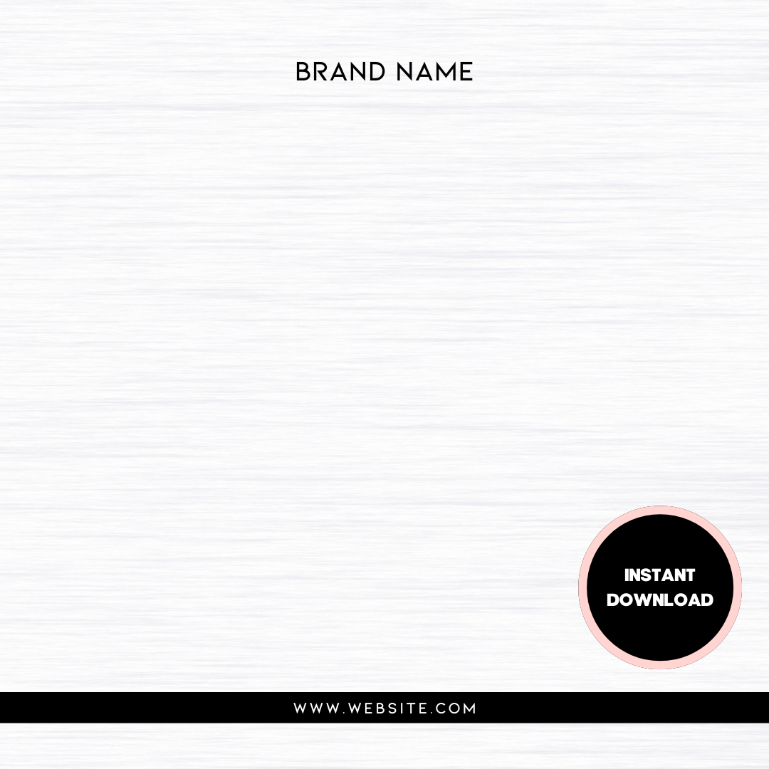 Template - Black & White Pre-Made Template Design