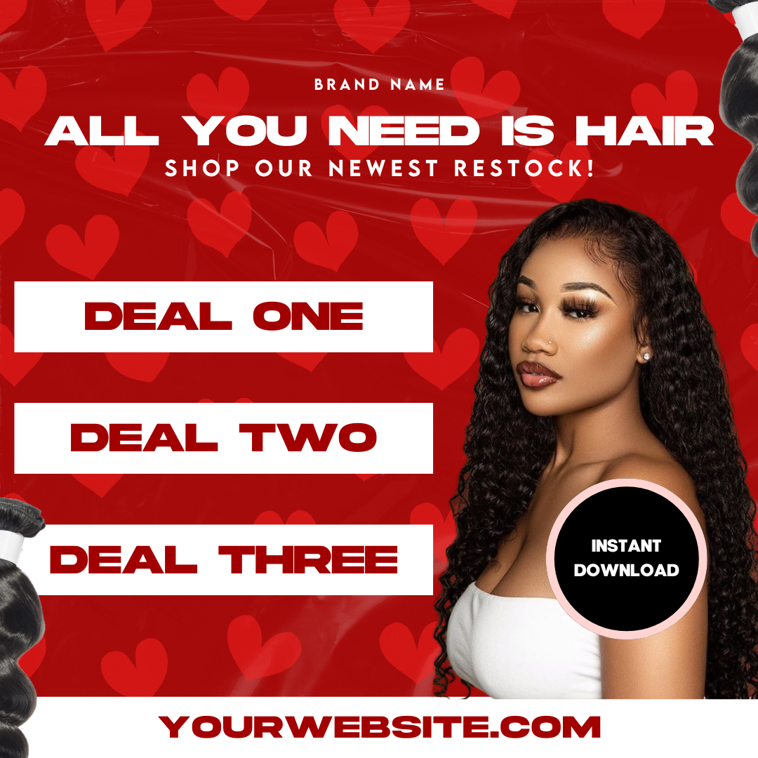 Restock - Valentine's Day/February Pre-Made Template Design