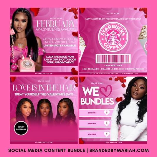 Valentine's Day/February Pre-Made Template Design Bundle